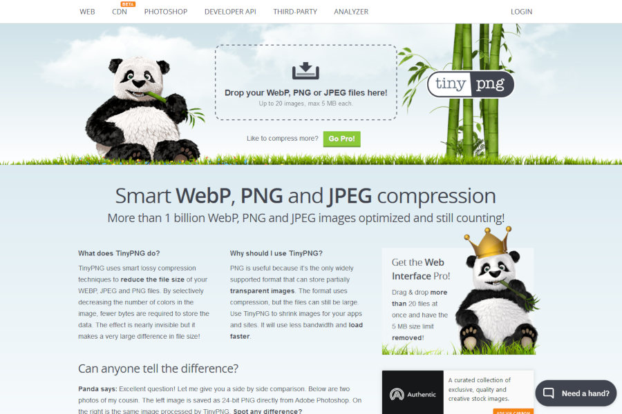 TinyPNGでPNGファイルを綺麗に圧縮して軽量化しよう