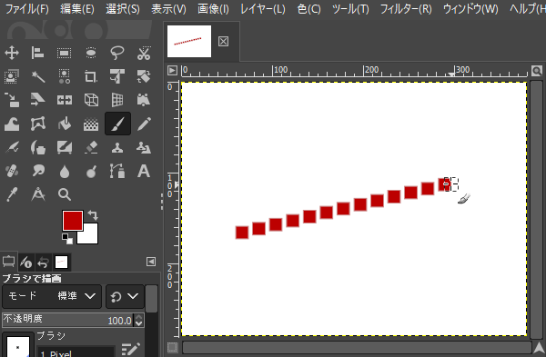 直線の点線を描く