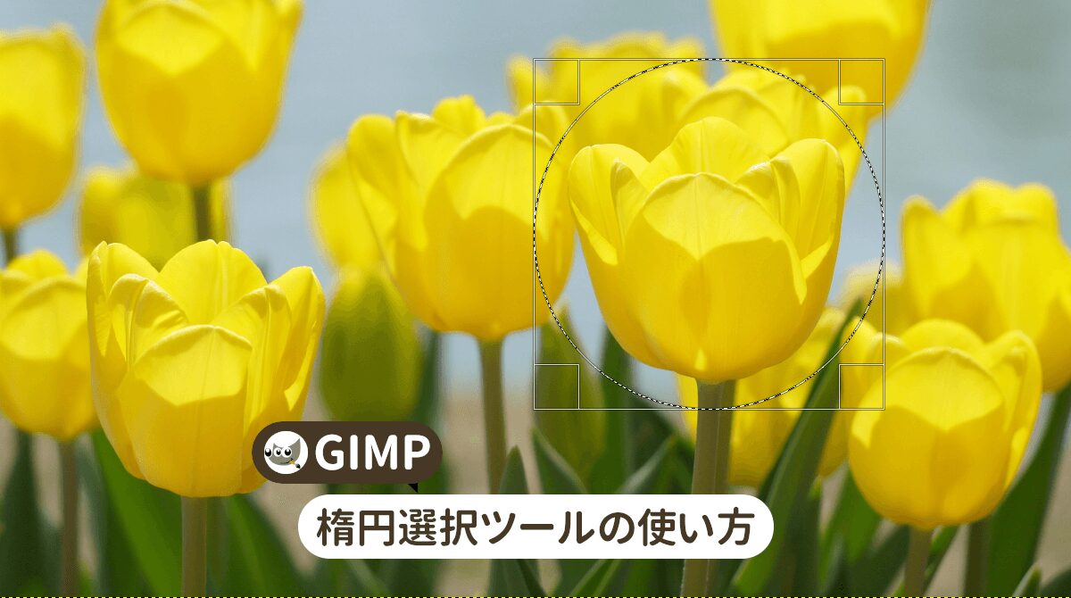 GIMP 楕円選択ツールの使い方