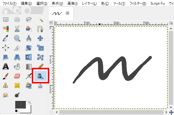 インクツールで線を描く