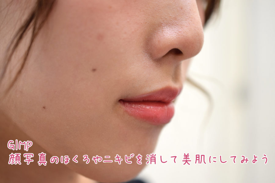 GIMP 顔写真のほくろやニキビを消して美肌にしてみよう