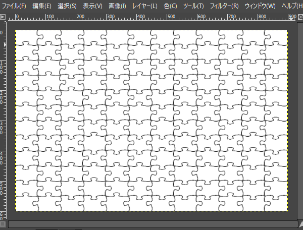 ジグソーパズルの模様が描けた