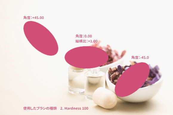 ブラシの角度を比較